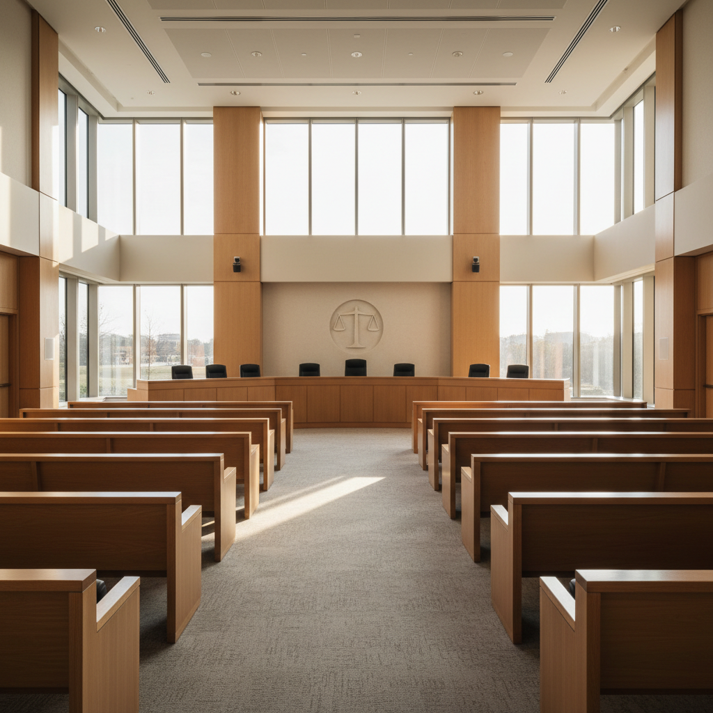 Editorial illustration accompanying: Digital Tools Enhance Public Access to Court Records